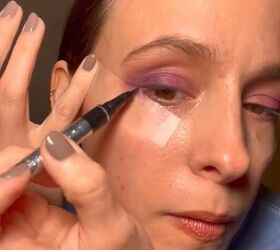 grab some scotch tape for this makeup hack, Applying eyeliner