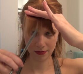 how to cut your own curtain bangs, Cutting hair