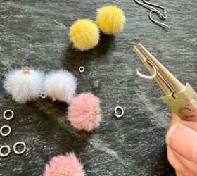 how to make a cute pair of fluffy earrings, Open jump ring