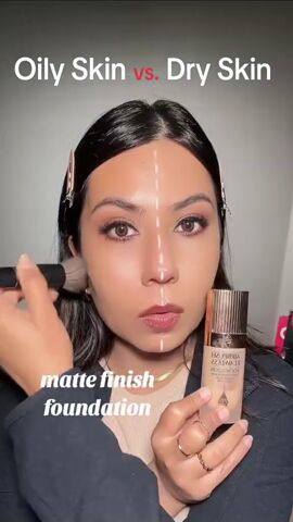 dry skin and oily skin, Adding foundation