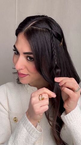 beautiful and simple tricks to make your hairstyle look more complex, Pushing hair tie up