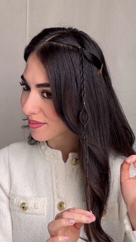 beautiful and simple tricks to make your hairstyle look more complex, Finishing braid