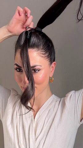 get a higher ponytail with this hack, Pulling hair up