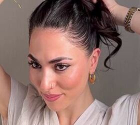 get a higher ponytail with this hack, Pulling ponytail through