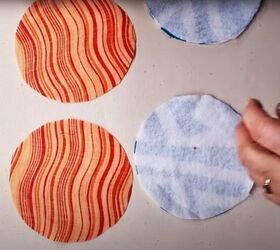 Cut circles in your scrap fabric to make this super cute and useful idea