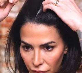 how to easily turn your greasy, Parting hair