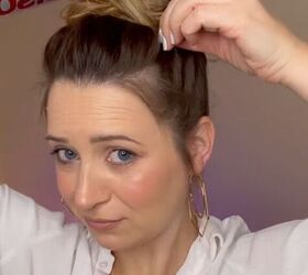 get a jumbo bun with this hack, Adding bobby pins
