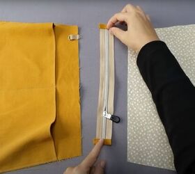 diy zipper bag, Adding the zipper