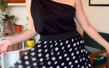 Transform a Maxi Skirt Into a One Shoulder Dress With THIS HACK