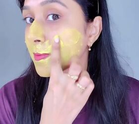 get rid of facial hair with this all natural recipe, Applying DIY mask to skin