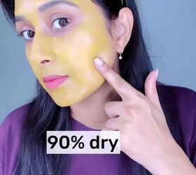get rid of facial hair with this all natural recipe, Applying DIY mask to skin