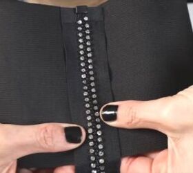 diy elastic corset belt, Exposed zipper