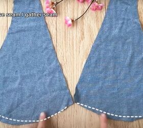 cropped denim top, Front bust section
