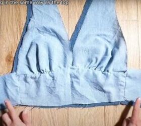 cropped denim top, Assembling lining