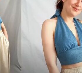 cropped denim top, DIY cropped denim top