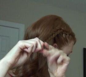 dutch braid hairstyle, Tying off Dutch braid