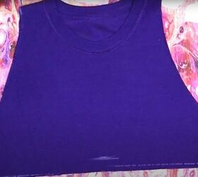step by step diy t shirt cutting ideas no sew, Cropping the top