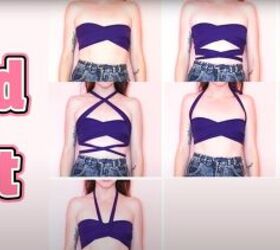 step by step diy t shirt cutting ideas no sew, Styling wrap top