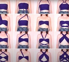 step by step diy t shirt cutting ideas no sew, DIY cropped wrap top