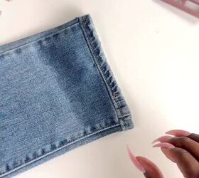 how to shorten your jeans and keep the original hem, How to hem jeans while keeping original hem