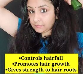 how curry can help your hair, Applying DIY serum to scalp