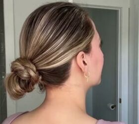 Quick and Easy Braided Low Bun Hairstyle for Wash Day