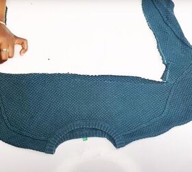 diy sweater, Shaping the crop top