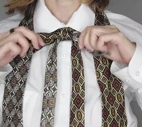 grab 2 ties for this fashion hack, Adjusting the loops