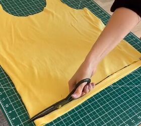 easy hack to create a bag from an old t shirt, Cutting the t shirt