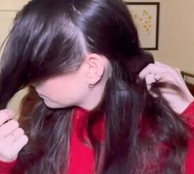 must try viral tiktok bun, Separating hair