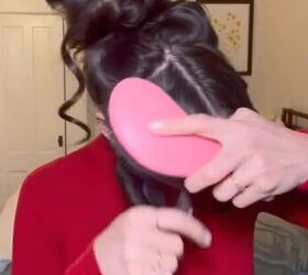 must try viral tiktok bun, Brushing curls