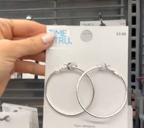 Wait 'til you see what she did with this pair of $3.88 Walmart hoop earrings...