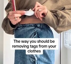 the way you should be removing your tags from clothing, How to remove clothing tags