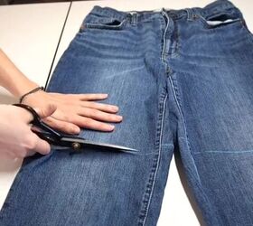 Cutting the jeans