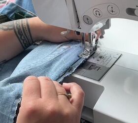 how your jeans can grow with you as you gain weight, Sewing the seams