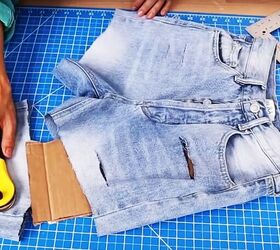 DIYing classic distressed shorts