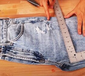 How to cut jeans into shorts