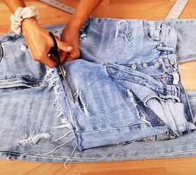 How to cut jeans into shorts