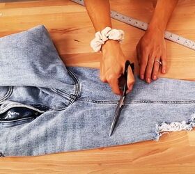 How to cut jeans into shorts