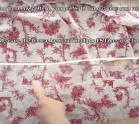 floral peplum blouse, Making the peplum