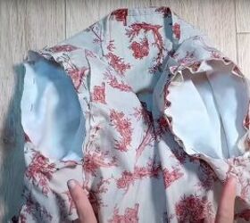 floral peplum blouse, Making the sleeves