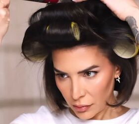 bouncy hair, Adding rollers to hair