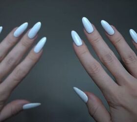 Simple white nails