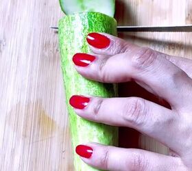 Why she says cutting a cucumber like this is the BEST summer skincare hack EVER