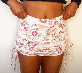 How to DIY a Cute Ruched Mini Skirt From an Old T-shirt