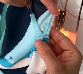 harem jumpsuit, Sewing the center seam