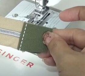 Inserting the zipper