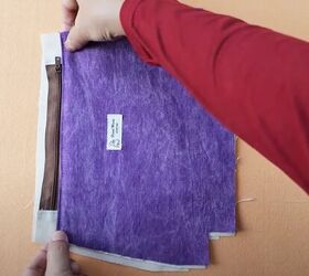 diy zipper pouch, Inserting the zipper