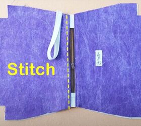 diy zipper pouch, Inserting the zipper