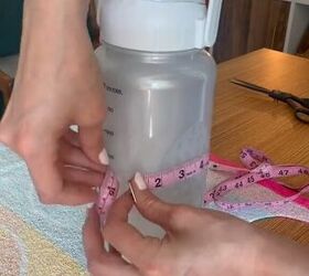 Measuring the water bottle